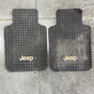 Cj Yj Tj Lj For Jeep Logo Front Floor Mats In Black Pair Rubber Used. Fixed Price $50.00.