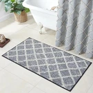 Vhc Frayed Lattice Cream Black Bath Mat 27X48 Farmhouse. Fixed Price $59.95.