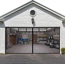 Liamst Garage Screen For 18X7FT 2 Car Doors- 18*7FT, Black. Fixed Price $85.19.