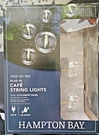 Hampton Bay 10-BULBS 11' Outdoor/indoor Plug-in Led String Light Filament. Fixed Price $34.78.