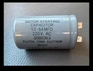 Motor Starting Capacitor 53-64MFD 220 Vac 030B0363. Fixed Price $18.99.