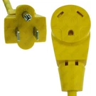 Rv Dogbone Adapter, Amp To Female, 1' Ft, Yellow, Nucord 15M30F. Fixed Price $12.00.