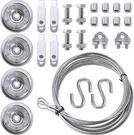 Garage Door Pulley And Kit, 4 Set With 2 Steel Cables, Fits 7 Ft. Fixed Price $43.57.