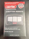 Genie 3-BUTTON Visor Garage Door Opener Remote G3BT-R 3072. Fixed Price $25.00.