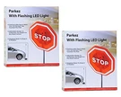 Parkez Flashing Led Light Parking Stop Sign For Garage, 2 Pack. Fixed Price $34.89.