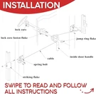 Garage Door Lock Kit, Complete Set With Spring Latch Keyed Handle, Home Impr. Fixed Price $47.57.