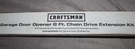 Craftsman 8FT Rail Extension Kit 100 Ser Chain Drive Garage Door Opener 958500. Fixed Price $39.95.