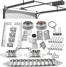Garage Parts Installation Bundle Kit For 16' By 7' Overhead Doors, Fix Repl. Fixed Price $168.45.