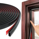 50 Ft D-shape Door Seal Self-adhesive Soundproof Weather Stripping Black. Fixed Price $21.99.