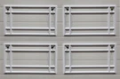 Clopay Prairie 510 Window Inserts /short Panel Garage Door White Set Of 4. Fixed Price $99.78.