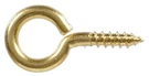 Hillman Solid Brass Screw Eyes 3/4" 7PC Bright 852705 Hardware Hooks. Fixed Price $5.95.