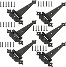 6 Sets Heavy Duty Strap Hammered Black Steel Gate Shed Barn Doors. Fixed Price $24.99.