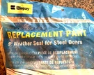 Clopay 9 Ft. Garage Door Bottom Weatherseal. Fixed Price $6.99.
