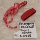 Chamberlain 41A2828 Red Emergency Release Rope With Handle Pull New. Fixed Price $13.92.