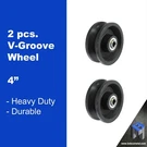 4" Cast Iron Groove Wheel 2 Pieces. Fixed Price $52.99.