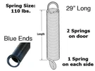 Taylor 110 Lb Blue Garage Door Extension Spring 29. Fixed Price $54.95.