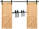 Vevor 8FT Sliding Barn Door Hardware Kit - 330LBS Heavy Duty Double Track,. Fixed Price $93.43.