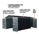 Metal Garage/shed Single Double Doors 10'X 20', 13'X20, 16'X24' Free Shipping. Fixed Price $2399.00.