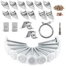 Xike 2" Nylon Garage Door Roller 4" Stem Hinges Kit Top Bottom Bracket Steel Wir. Fixed Price $70.81.