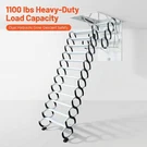 Attic Extension Stairs 12 Steps Alloy Steel 1100LBS For 15FT Ceiling Garage. Fixed Price $989.10.