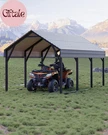 12X13 Ft Metal Carport Shed, Reinforced Frame And Steel Roof All-weather Use. Fixed Price $569.13.