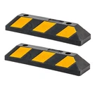 Guardian Parking Stop, 2FT Rubber Curb With Mounting Holes, Black/yellow, Pack. Fixed Price $50.99.