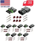 Delphi Weather Pack 3 Pin Sealed Connector 14-16 Awg 5 Complete Kits. Fixed Price $32.95.