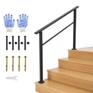 Adjustable Handrail For Outdoor Steps Aluminum Steel Railing Porch Garage. Fixed Price $57.11.