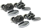 Smooth Set Of 4 New Oval Metal Alloy Double Wheel Shower Door Rollers 23MM. Fixed Price $22.99.
