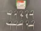 Box Of 10 Hillman Steel, Zinc-plated Screw Ceiling Hooks #6X3-3/8" 321229. Fixed Price $21.99.