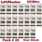 893MAX Button Liftmaster Visor Remote Control Garage Door Opener Pack # 20. Fixed Price $183.90.