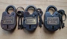 3 Locks Folsom Prison Pony Express & Yuma Cast Iron With 2 Keys. Fixed Price $52.95.
