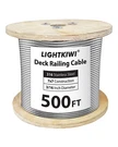 500FT 3/16" Premium T316 Braided Stainless Steel Deck Cable, 7X7 Construction. Fixed Price $149.99.