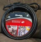Master Lock 72D 15 Ft X 10MM Black Weather-resistant Looped End Cable. Fixed Price $22.00.