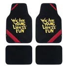 Fast Line Carpet Floor Mats - Exclusive We Are Young Life Is Fun. Fixed Price $28.04.