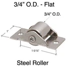 Prime-line 3/4 In. Steel Roller Assembly Mill Flat 2PK. Fixed Price $30.75.
