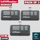 Pack Liftmaster 893MAX Button Visor Remote Control Garage Door Opener. Fixed Price $51.80.