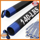 Blesseras 140-LBS Garage Door Ext Spring 25" Double Loop Ends Pair Black. Fixed Price $77.44.