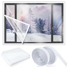 Beeveer 63 Inch X 10 Ft Window Insulation Kit Cuttable Transparent Film With .... Fixed Price $29.74.