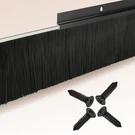 4-PACK Garage Door Brush Seal Cepia Black Bottom Sweep Roll-up Stri. Fixed Price $72.17.