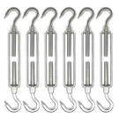 Heverp 6PCS Stainless Steel Hook & Turnbuckle, Shade Sail M6, Sliver. Fixed Price $14.43.