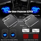 2PCS 3D Car Door Step Led Welcome Logo Shadow Ghost Light Projector Blue Horse. Fixed Price $11.00.