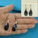 Sterling Silver Blue Sandstone Raindrop Hook Earrings. Fixed Price $45.95.