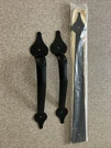 Decorative Garage Door Hinges Black Spear Style 4 2 Handles Screws. Fixed Price $20.00.