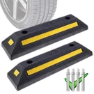 Rubber Curb, Black Heavy Duty Parking Blocks Target With Yellow Refec.... Fixed Price $51.52.