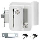 White Rv Paddle Entry Door Lock Latch Handle Knob Deadbolt New Camper Trailer. Fixed Price $29.95.