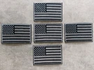 Gray Black American Flag 2 1/4"X3 Reflective Patch Iron Heat Transfer. Fixed Price $6.00.