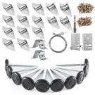 Xike 2" Nylon Garage Door 4" Stem 16*7FT Dr (rollers+hardware), Black. Fixed Price $89.16.