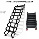 8STEP Wall Mounted Folding Ladder Carbon Steel Attic Loft Stairs For Home Garage. Fixed Price $215.60.