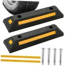 Rubber Parking Curb, Garage Floor Stops 2 Pack, Heavy Duty Wheel. Fixed Price $34.89.